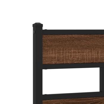 ARDEBO.de - Metallbett ohne Matratze Eichen-Optik 100x190 cm