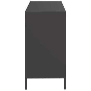 ARDEBO.de - Sideboard Schwarz 101,5x39x73,5 cm Kaltgewalzter Stahl