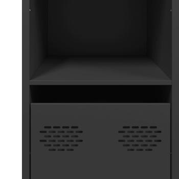 Sideboard Schwarz 101,5x39x73,5 cm Kaltgewalzter Stahl