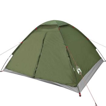 ARDEBO.de - Kuppel-Campingzelt 4 Personen Olivgrün Wasserdicht