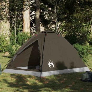 ARDEBO.de - Kuppel-Campingzelt 2 Personen Braun Wasserdicht