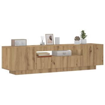 ARDEBO.de - TV-Schrank mit LED-Leuchten Artisan-Eiche 160x35x40 cm