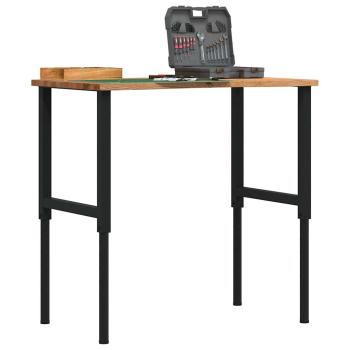 ARDEBO.de - Werkbank Hellbraun 100x60x(71,5-98) cm Massivholz Eiche
