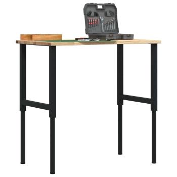 ARDEBO.de - Werkbank 100x60x(71,5-98) cm Massivholz Eiche