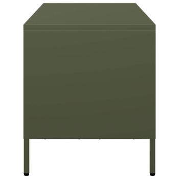 TV-Schrank Olivgrün 101,5x39x43,5 cm Kaltgewalzter Stahl