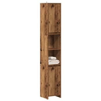 ARDEBO.de - Badschrank Altholz-Optik 30x30x183,5 cm Holzwerkstoff