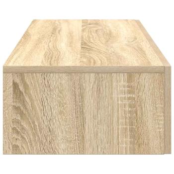 Wandregal mit Schubladen Sonoma-Eiche 100x36x19cm Holzwerkstoff