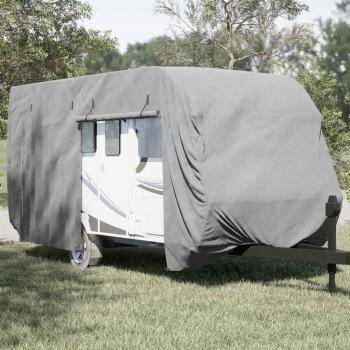 ARDEBO.de - Schutzhülle für Wohnwagen Grau 670x250x220 cm Vliesstoff