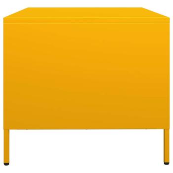 Couchtisch Senfgelb 101,5x50x43,5 cm Kaltgewalzter Stahl
