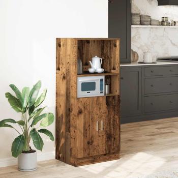 ARDEBO.de - Küchenschrank Altholz-Optik 57x41,5x131,5 cm Holzwerkstoff