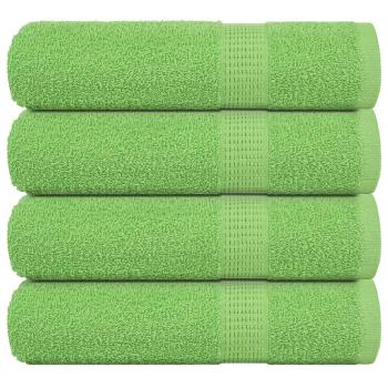ARDEBO.de - Badetücher 4 Stk. Apfelgrün 100x150 cm 360 g/m² 100% Baumwolle
