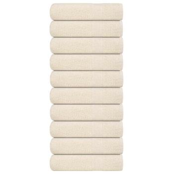 ARDEBO.de - Duschtücher 10 Stk. Creme 70x140 cm 360 g/m² 100% Baumwolle