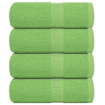 ARDEBO.de - Gästetücher 4 Stk. Apfelgrün 30x50 cm 360 g/m² 100% Baumwolle