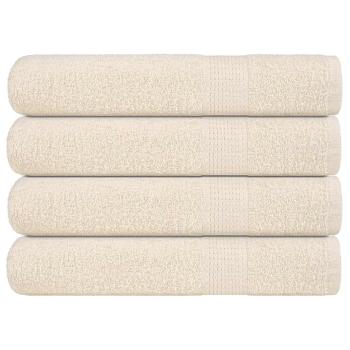 ARDEBO.de - Saunatücher 4 Stk. Creme 80x200 cm 360 g/m² 100% Baumwolle