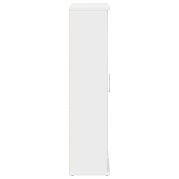 Badezimmerschrank mit Rollenhalter Weiß 39x22x90 cm