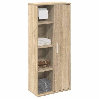 ARDEBO.de - Badezimmerschrank mit Rollenhalter Sonoma-Eiche 39x22x90 cm