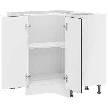 Küchen-Eckunterschrank Porto Schwarz Holzwerkstoff