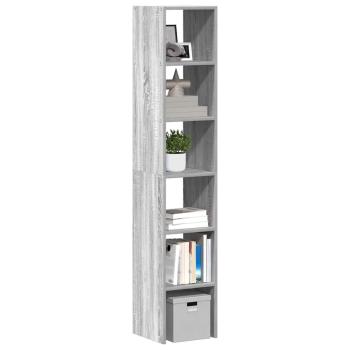 ARDEBO.de - Bücherregale 2 Stk. Stapelbar Grau Sonoma 30x30x80 cm