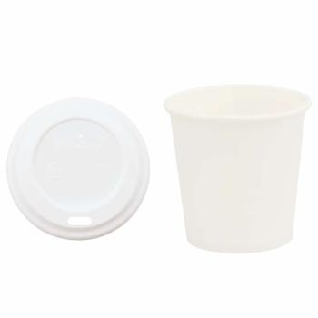 ARDEBO.de - Pappbecher mit Deckeln 1000 Stk. 4oz 100ml