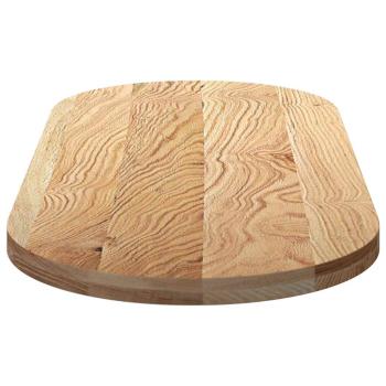 Tischplatte 140x60x4 cm Massivholz Eiche Oval