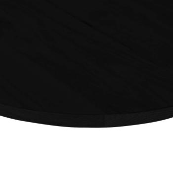 Tischplatte Dunkelbraun 140x60x2 cm Massivholz Eiche Oval