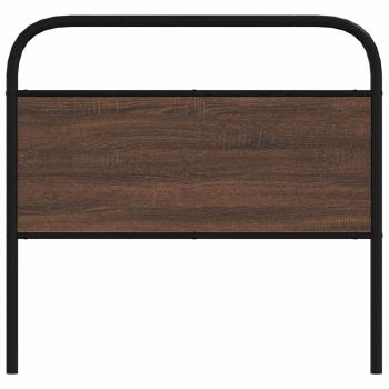 Kopfteil Braun Eichen-Optik 100 cm Stahl und Holzwerkstoff