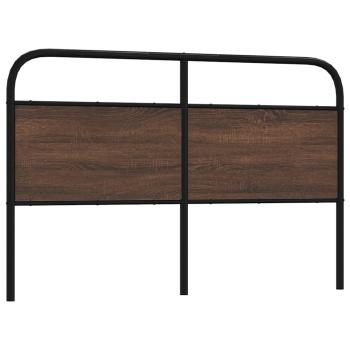 ARDEBO.de - Kopfteil Braun Eichen-Optik 150 cm Stahl und Holzwerkstoff
