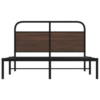 Bettgestell ohne Matratze 140x200 cm Braun Eichen-Optik