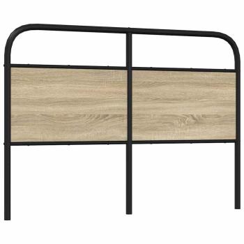 Kopfteil Sonoma-Eiche 135 cm Stahl und Holzwerkstoff