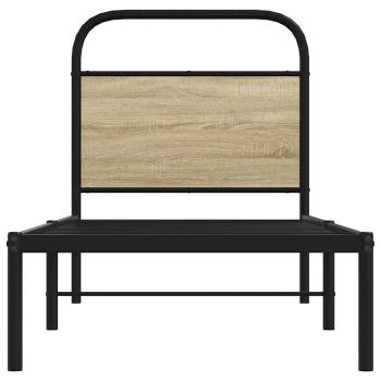 Kopfteil Sonoma-Eiche 75 cm Stahl und Holzwerkstoff