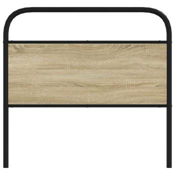 Kopfteil Sonoma-Eiche 90 cm Stahl und Holzwerkstoff