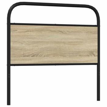 Kopfteil Sonoma-Eiche 90 cm Stahl und Holzwerkstoff