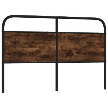 ARDEBO.de - Kopfteil Räuchereiche 160 cm Stahl und Holzwerkstoff