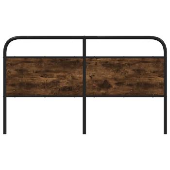 Kopfteil Räuchereiche 160 cm Stahl und Holzwerkstoff