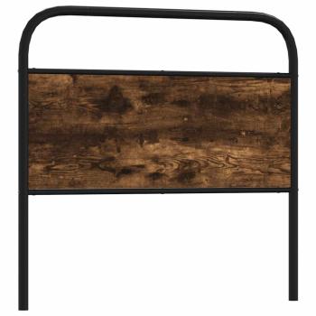 ARDEBO.de - Kopfteil Räuchereiche 100 cm Stahl und Holzwerkstoff