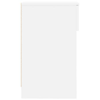 ARDEBO.de - Nachttisch mit Schublade Weiß 20x36x60 cm