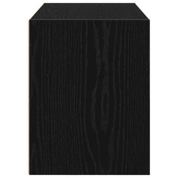 Schrank mit 2 Schubladen Schwarz Eichen-Optik 60x31x40 cm