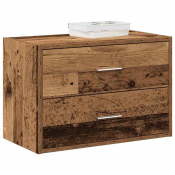 ARDEBO.de - Schrank mit 2 Schubladen Altholz-Optik 60x31x40cm Holzwerkstoff