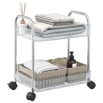 ARDEBO.de - Aufbewahrungswagen 2 Etagen Transparent 37x28x43,5 cm Acryl