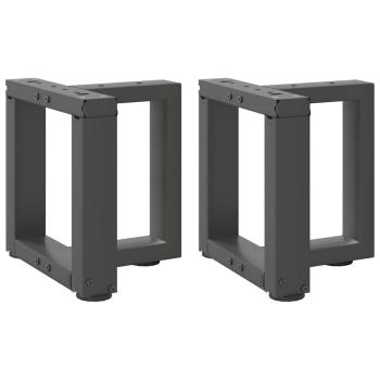 ARDEBO.de - Couchtischbeine T-Form 2 Stk. Anthrazit 30x25x(30-31) cm Stahl