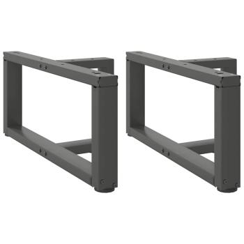 ARDEBO.de - Couchtischbeine T-Form 2 Stk. Anthrazit 60x25x(30-31) cm Stahl