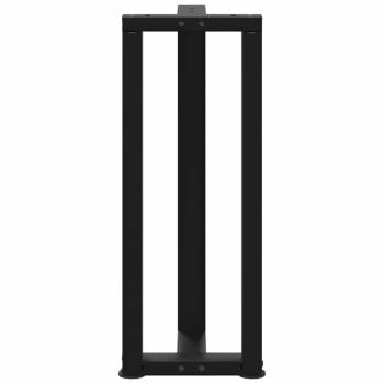 Konsolentischbeine T-Form 2 Stk. Schwarz 20x28x(72-73) cm Stahl