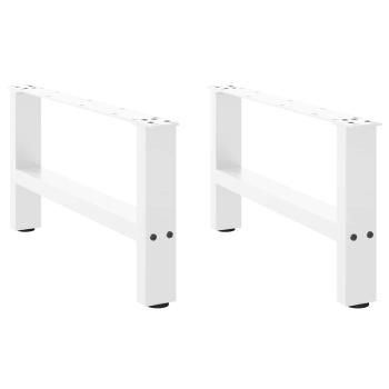 Couchtischbeine Weiß 2 Stk. 30×70 cm Stahl