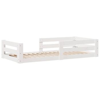 Massivholzbett ohne Matratze Weiß 80x190 cm Kiefernholz