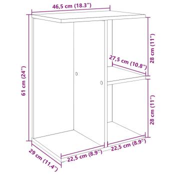Nachttisch Grau Sonoma 46,5x29x61 cm Holzwerkstoff