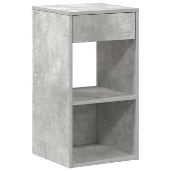ARDEBO.de - Nachttisch mit Schublade Betongrau 35x34x66,5 cm