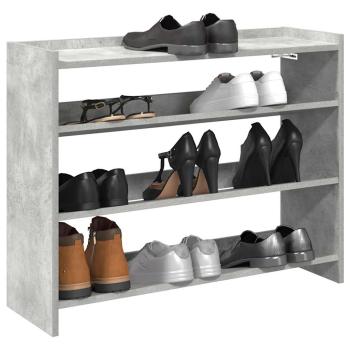ARDEBO.de - Schuhregal Betongrau 80x25x61,5 cm Holzwerkstoff