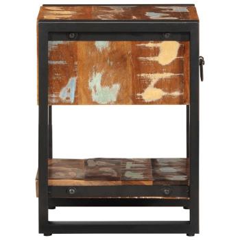 Nachttische 2 Stk. Mehrfarbig Raues Mangoholz