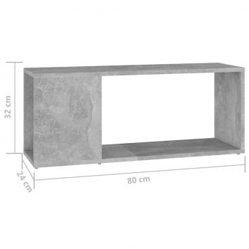 TV-Schrank Betongrau 80x24x32 cm Holzwerkstoff