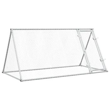 Hühnerkäfig Silbern 200x105x91 cm Verzinkter Stahl